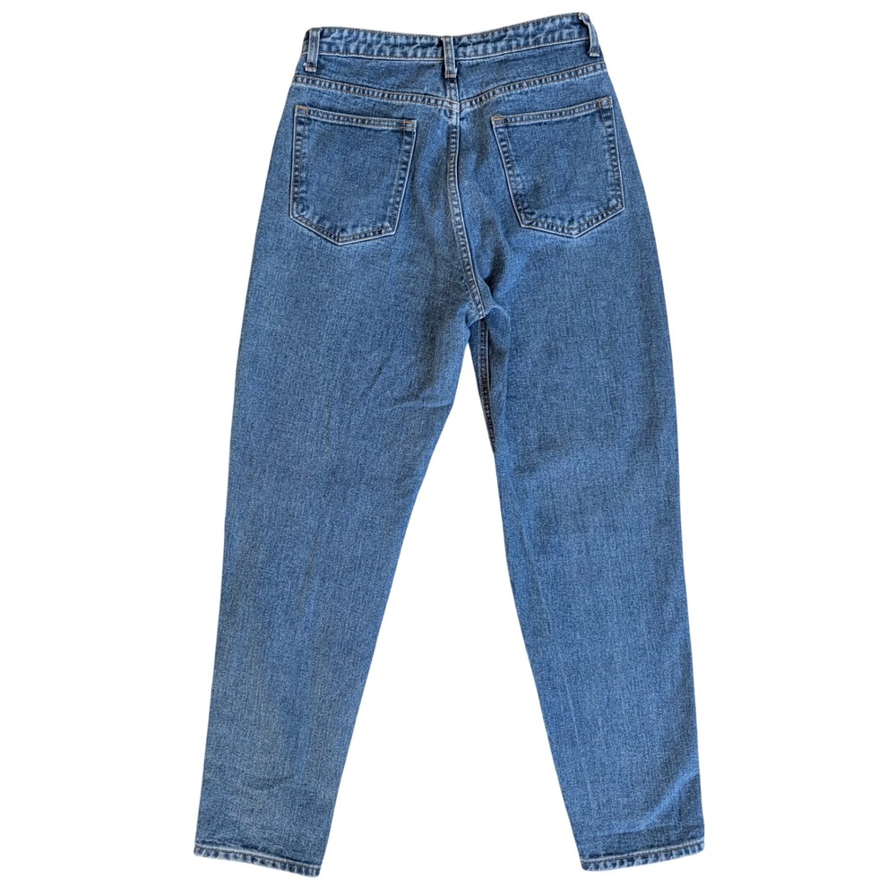 PrettyLittleThing Mom Jeans Size 6 Distressed Blue High Rise Ripped Denim Pants - Picture 4 of 6